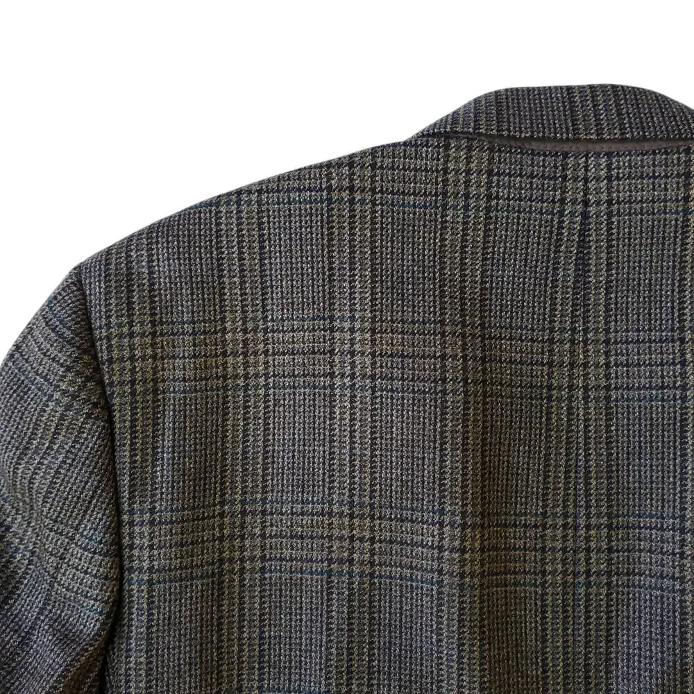 Brooks Brothers Prince of Wales Glen Plaid Wool Cashmere Blazer Sport Jacket 44R